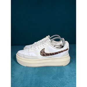 Women's White NIKE Comfort Insole Court Vision Alta Sneakers  Size 8.5